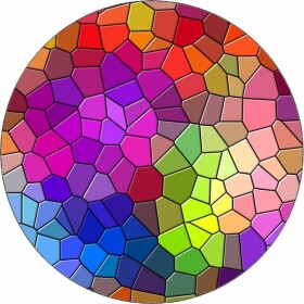 Jedlý papier – farebná mozaika, 19,5 cm - Pictu Hap