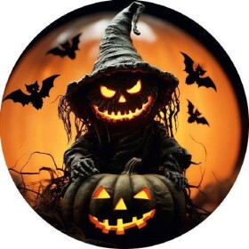 Jedlý papier Halloween tekvice 19,5 cm - PICTURE - PICTURE