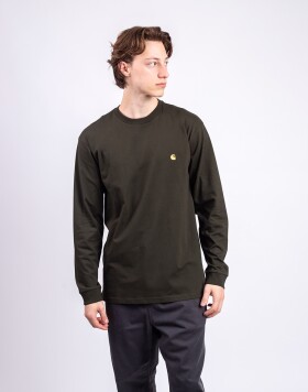 Carhartt WIP L/S Chase T-Shirt Olive/Gold L