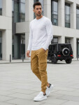 Béžové pánske bojové nohavice FashionStreet UX4177 XL