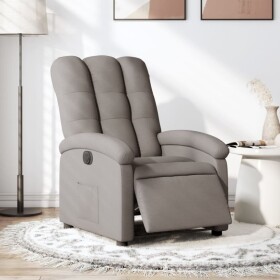 VidaXL vidaXL elektrickýfotel rozkładany, farba taupe, obity tkaniną