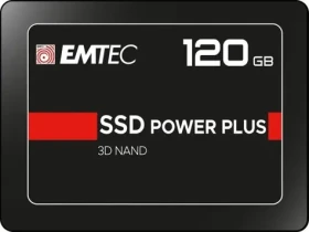 EMTEC Power Plus X150 120GB / 2.5 / SATA III / 3D TLC / R: 520MBps / W: 500MBps / IOPS: 70Kamp;80K / MTBF 2mh / 3y (ECSSD120GX150)