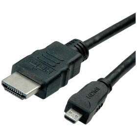 Roline green HDMI prepojovací kábel Zástrčka HDMI-A, Zástrčka HDMI Micro-D 2.00 m čierna 11.44.5581 4K UHD, bez halogénov HDMI kábel; 11445581