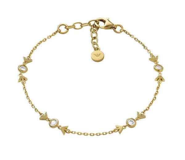 Emporio Armani Pôvabný pozlátený náramok pre ženy so zirkónmi EG3619710