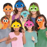 Párty masky 8ks Baby Shark - Amscan - Amscan