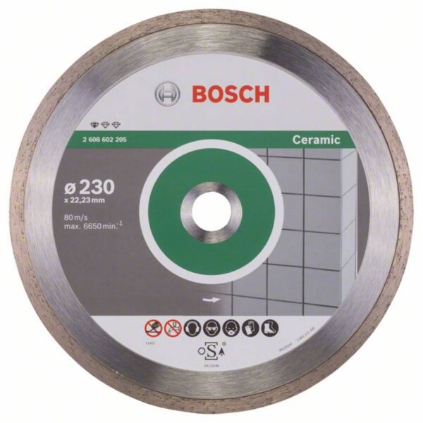 BOSCH Standard for Ceramic Diamantový deliaci kotúč, 230 x 22,23 x 1,6 x 7mm 2608602205