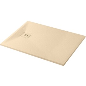 CERANO - Sprchová vanička obdĺžniková Pablo - SMC/minerálny kompozit - štruktúrovaná ivory - 120x90x3 CER-481396