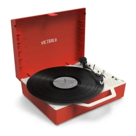 Victrola VSC-725SB červená / Gramofón kufríkový / 3 rýchlostné / BT / RCA / 3.5mm jack / repro / Vinyl Safe (5060647650681)