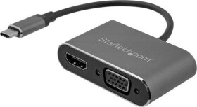 StarTech Multiport video adaptér USB-C na HDMI amp; VGA šedá / 4K 30Hz (CDP2HDVGA)