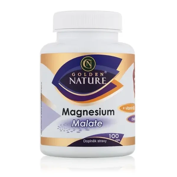 Golden Nature Magnesium Malate (Horčík) + Vitamín B6 100 cps. (GN000061)