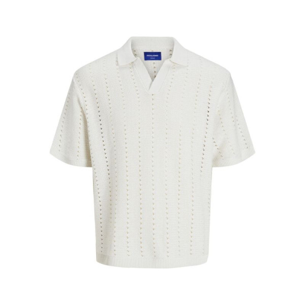 Jack&Jones pánska košeľa JORPAROS KNIT ESTER SS CROCHET POLO 12272562 SEA SALT XL