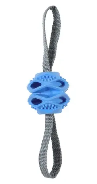ZOLUX Loptička TPR Outdoor modrý / Hračka pre psov / Recyklovaný materiál / Otvor na maškrty / O 7,8 cm