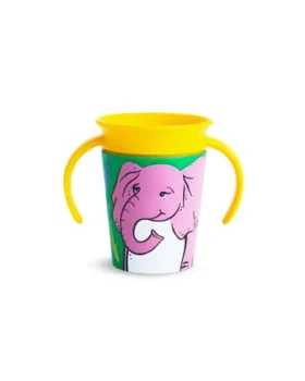 Munchkin - Juniorský hrnček WildLove 360° s uškami 177 ml - slon / od 6 mesiacov (5019090519519)