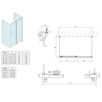 POLYSAN - LUCIS LINE Sprchový kout tri steny 1000x800x800 L/P varianta DL1015DL3315DL3315