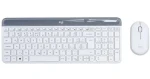 Logitech Slim Wireless Combo MK470 CZ biela / bezdrôtová sada klávesnice a myši / CZ verzia (920-009205CZS)