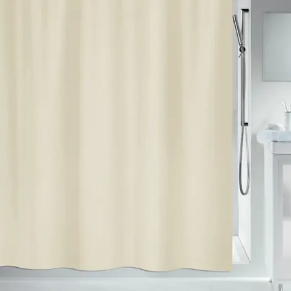 SPIRELLA Sprchový záves MAYA béžový 180 x 180 cm / Polyester / 100% vodotesný / Zosilnené krúžky