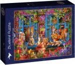BlueBird Puzzle Parapet s mačkami