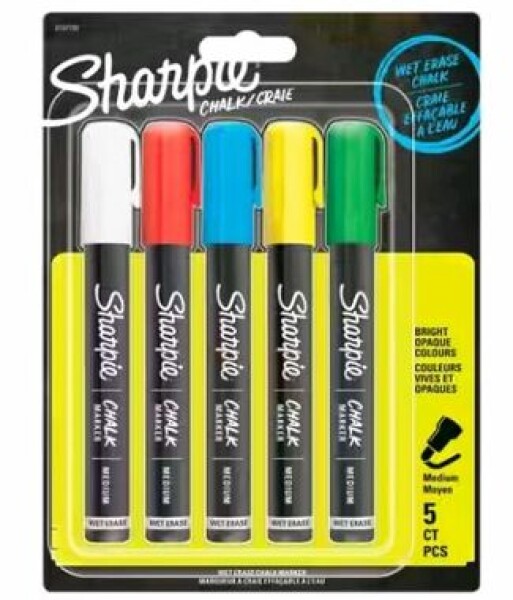 Sharpie Popisovač kriedový veľkosť M 5ks / stierateľný (2157733)