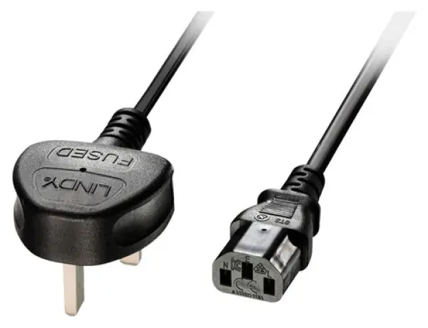 Lindy čierna / Napájací kábel / Zástrčka typu G - IEC C13 / 3 m (30434)