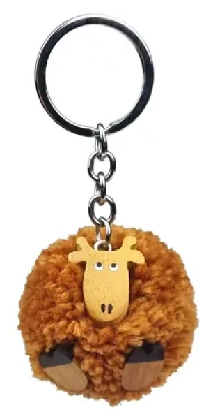 2Kids Toys Drevená kľúčenka pompon Žirafa
