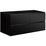 CERANO - Kúpeľňová skrinka pod umývadlo Carole - čierna matná - 158x48x45 CER-8050BD80390