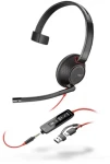 Poly Blackwire 5210 čierna / Náhlavná súprava / mikrofón / jedno slúchadlo / 3.5mm jack / USB-C/A (8X230A6)