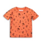 Tričko chlapčenské s krátkym rukávom, Minoti, TB TSHIRT 6, oranžová - 68/80 | 6-12m