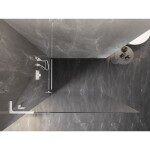 MEXEN/S - Lunar L Sprchová zástena WALK-IN ľavá 120 x 200, transparent 8 mm, biela 830L-120-000-20-00-L