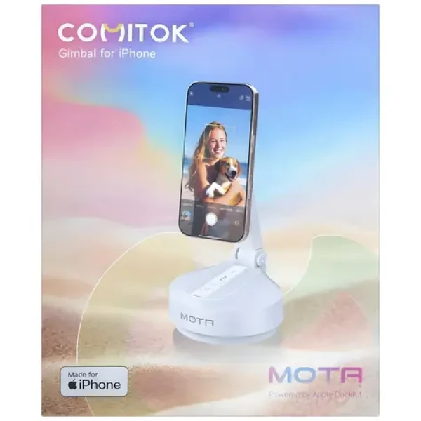 Comitok Mota biela / Magnetický držiak na telefón / Univerzálny závit / Powerbanka 2550 mAh / USB-C (Mota_white)