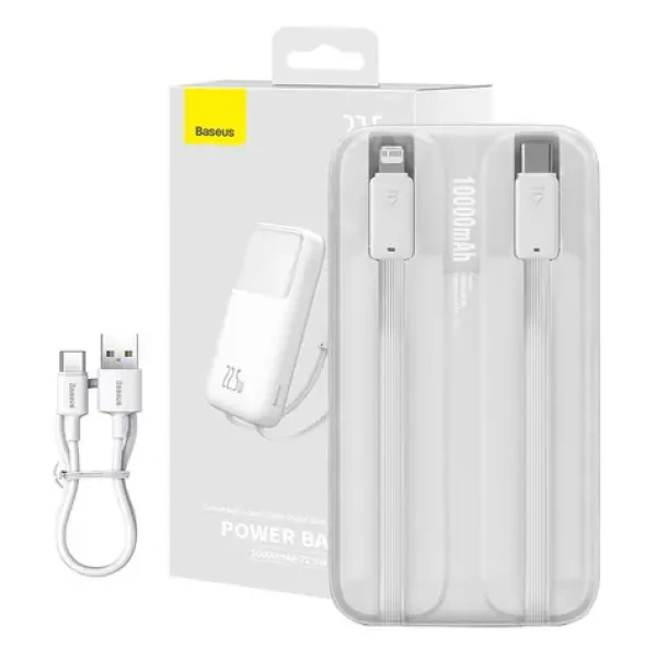 Baseus PPMD020002 Comet biela / Powerbanka / 22.5W / 10000 mAh (PPMD020002)