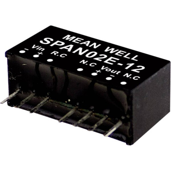 MEAN WELL SPAN02A-15 DC / DC menič napätia, modul 134 mA 2 W Počet výstupov: 1 x; SPAN02A-15