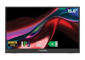 15,6" Verbatim PM-15 čierna / Prenosný monitor / Full HD 1920×1080 / IPS / USB-C / Mini HDMI