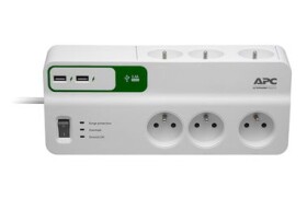 APC Essential SurgeArrest PM6U-FR / prepäťová ochrana / 230 V / 6 zásuviek / 2x USB port / Francúzsko (PM6U-FR)