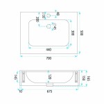 REA - Nástenné umývadlo Aresa Belt White 70 REA-U9971