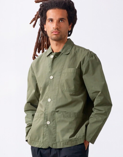 Service Works Tech Twill Easy Chef Shirt Olive L