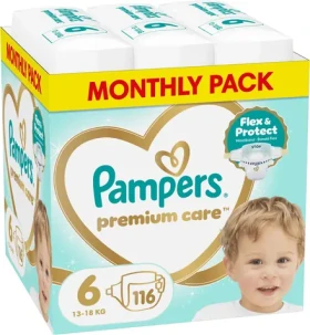 Pampers Premium Care 116 ks / Plienky / Veľkosť 6 (13-18 kg)