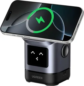 Ugreen Uno W709 / Bezdrôtová nabíjačka 2v1 / MagSafe / Qi2 / USB-C / 15 W (45775)