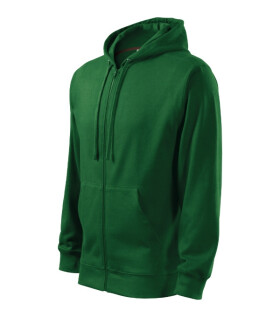 Trendy mikina na zips pánska fľaša zelená 3XL