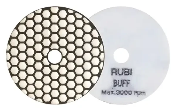 RUBI Leštiaci pad živicový 100mm / Leštiaci pad / suché leštenie / kameň, dlažba (62977)