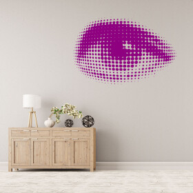 Veselá Stena Samolepka Oko Farba: fialová, Veľkosť: 80 x 53 cm