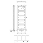 SAPHO - BLOCK vykurovacie teleso 500x1465 čierna mat IR185