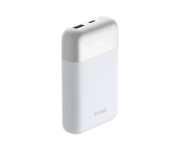D-Link DPP-101 10000 mAh biela / Power Bank / USB-C + USB-A / 18W PD3.0, QC3.0 / LED displej (DPP-101)