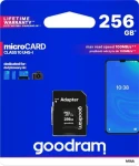GOODRAM M1AA microSDXC 256GB + adaptér / Class 10 / UHS-I U1 / R: 100 MBs / W: 10 MBs (M1AA-2560R12)