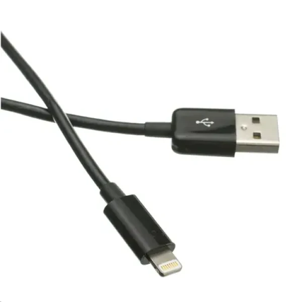 C-tech USB - Lightning kábel 2m čierna / USB 2.0 A (M) - Lightning (M) (8594125009717)