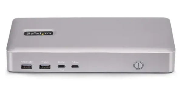 StarTech USB4 Dual-4K dokovacia stanica strieborná / 2x HDMI / USB-A + USB-C / RJ-45 / 120Hz (155UE-USB4-DOCK)