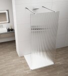 POLYSAN - ESCA CHROME jednodielna sprchová zástena do priestoru, sklo Flute , 1200 ES1312-05