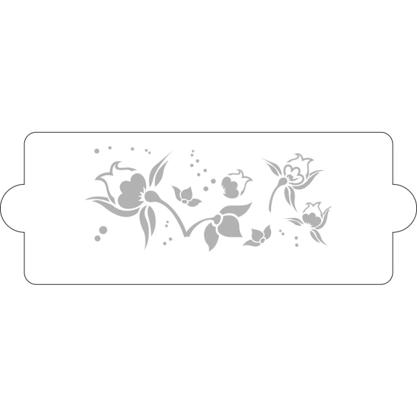 Stencil na dort 34x12 cm Kvety - Martellato - Martellato