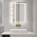 AQUALINE - SALICA zrkadlo s LED osvetlením 60x80cm, dotykový senzor, stmievateľné SC080