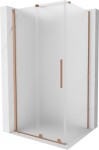 MEXEN/S - Velár sprchovací kút, posuvné dvere 120 x 80, dekor, meď kartáčovaná 871-120-080-31-65
