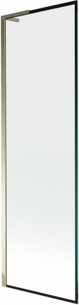 MEXEN/S - Next L vaňová zástena FIX 60 x 150, čierna vzor, zlatá 895-060-000-03-70-50